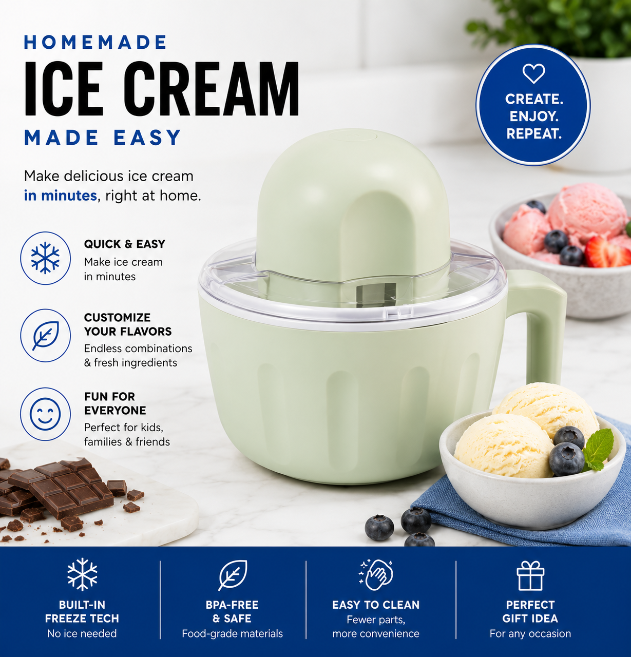 Frostly™ At home ice cream maker